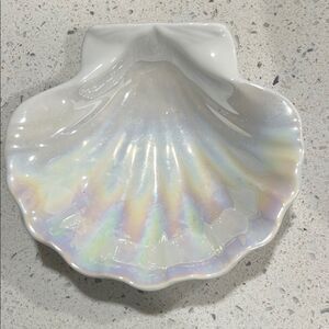 Wedgwood Nautilus Lustre Shell-Shaped Dish Bone China Made in England